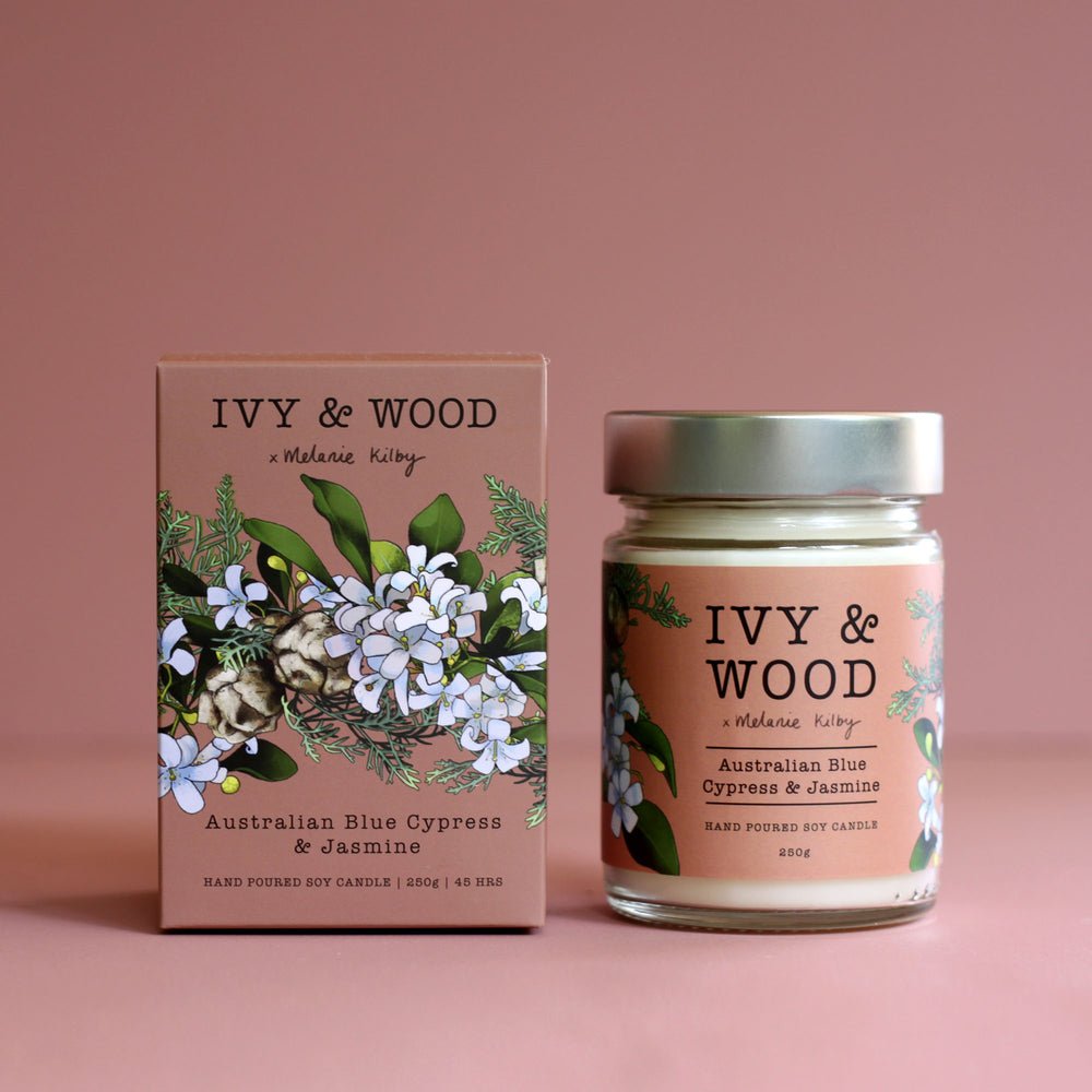 Ivy and Wood Candles